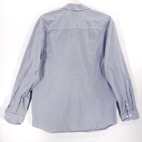 Calvin Klein Shirt Mens Extra Large Blue White Gingham Check Casual Button Up - Picture 7 of 13